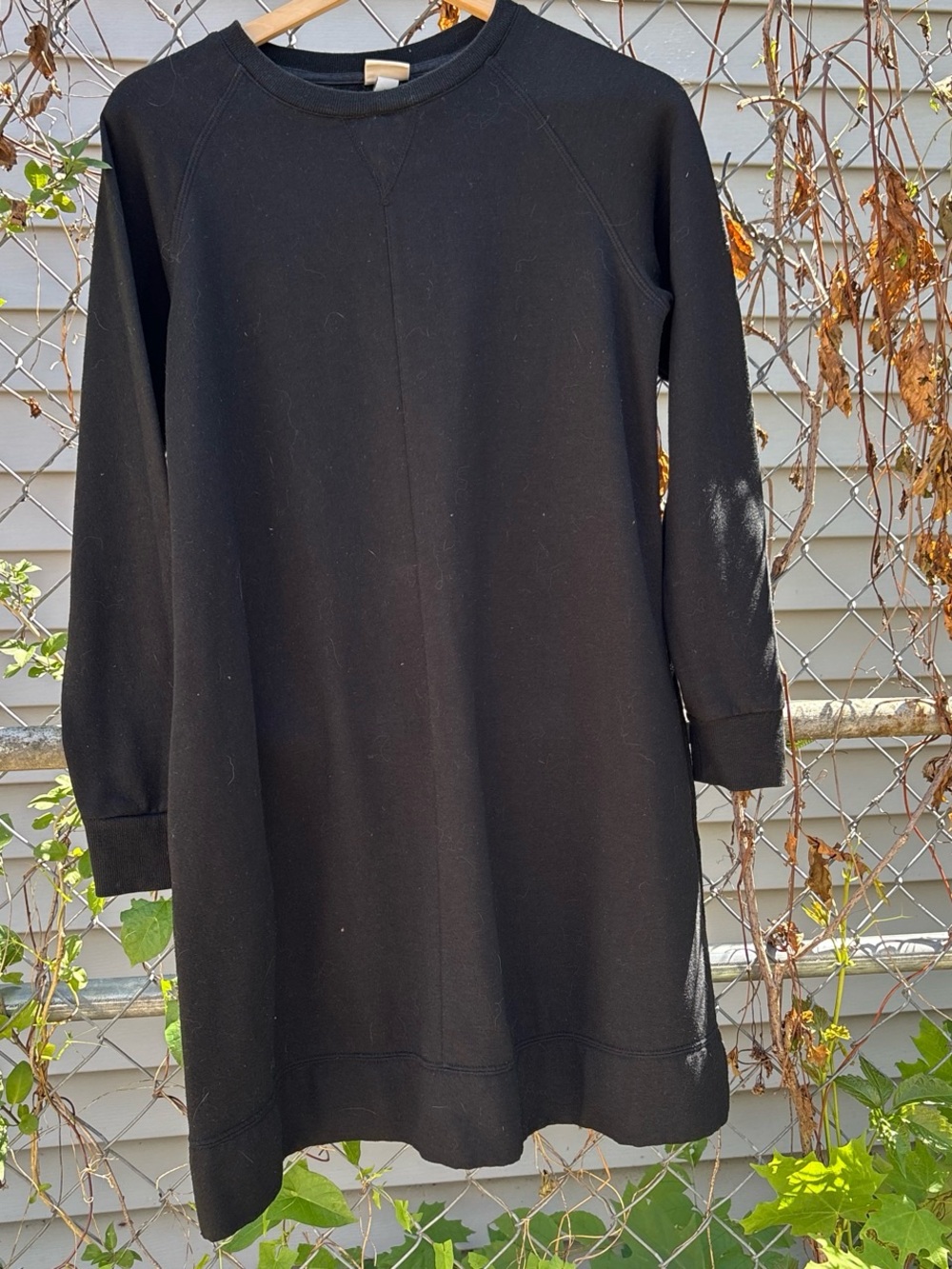 a new day Black Long Sleeve Sweatshirt Dress - Crew Neck
